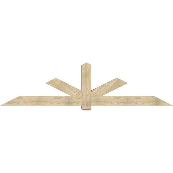 Ekena Millwork Kennewick Rough Sawn Timber Gable Bracket, Douglas Fir, 108"W x 27"H x 6"D x 6"F, 6/12 Pitch GBW108X27X0606KEN00RDF - main